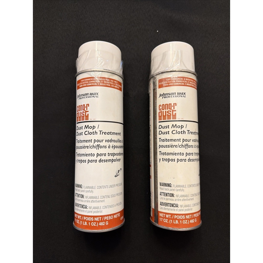 Johnson Wax Professional Conq-r Dust Dust Mop Dust Cloth Treatment Lot Of 2